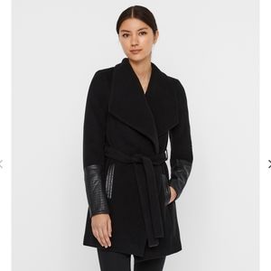 Vero Moda Coat with Faux Leather Sleeves